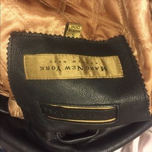 Leather bomber jacket